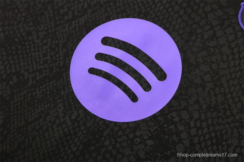 25/26 Barcelona Black Joint Edition Half Zipper Jacket+Long Pants