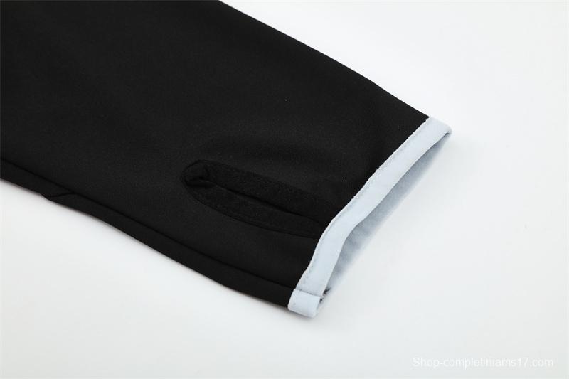 Retro 04/05 Real Madrid Black Half Zipper Jacket