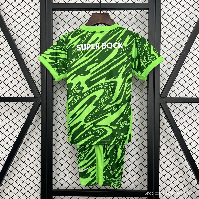 25/26 Kids Sporting Lisbon Goalkeeper Green Jersey