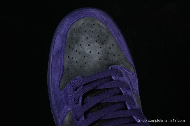 Nike Supreme x Dunk SB Dunk Low Casual Skate Shoes Gray Purple - HQ8487-500