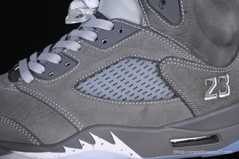 Nike Air Jordan 5 Retro Basketball Shoes with Wolf Grey Design - DD0587-002