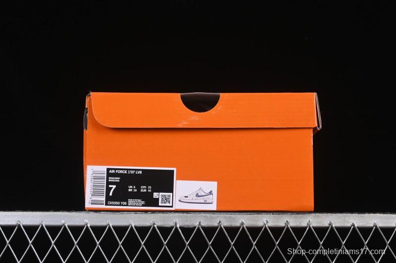 Nike Air Force 1 '07 Low LV Collaboration Beige Black Woven Label Casual Sneakers - CX5050-Y08