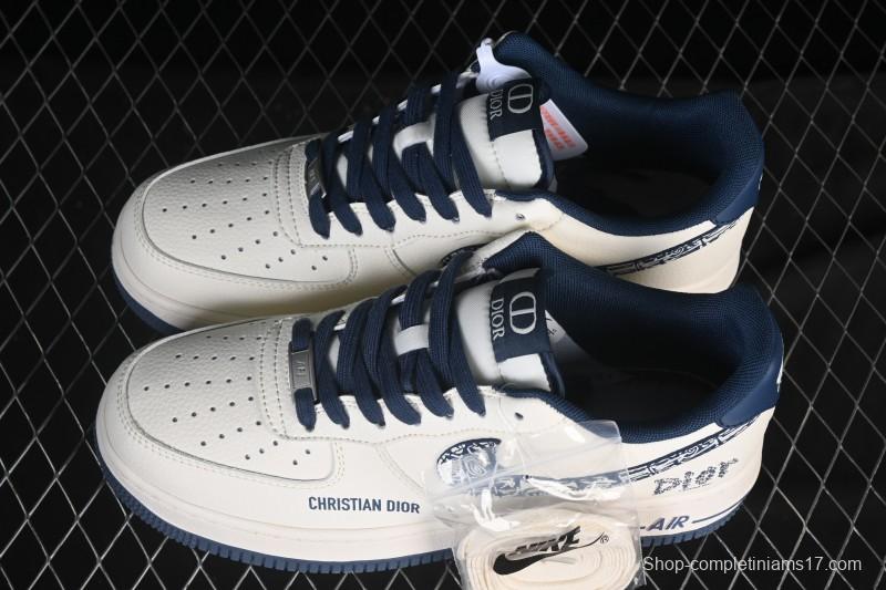 Nike Air Force 1 '07 Low Dior Collaboration Milan Embroidery Low-Top Casual Sneakers - XD2588-608