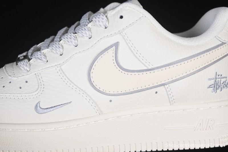 Nike Air Force 1 '07 Low Stussy Collaboration Beige Low-Top Casual Sneakers - CS5288-034
