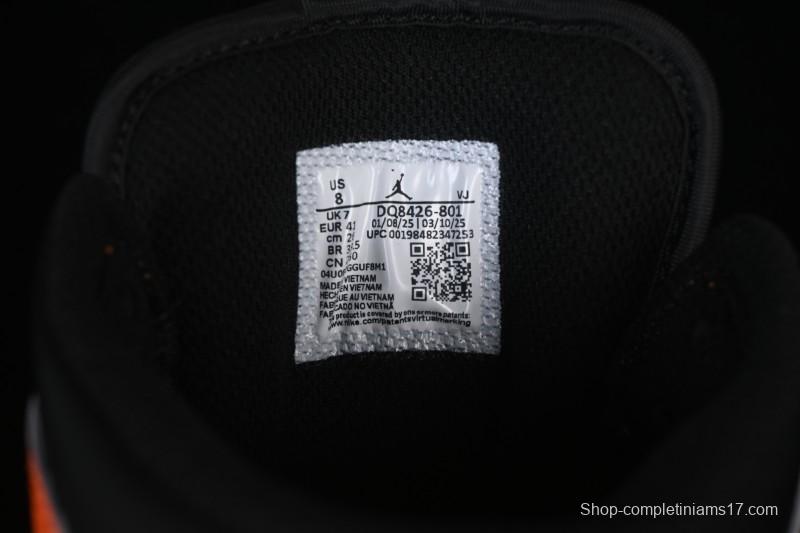 Nike Air Jordan 1 Mid AJ1 Black White Orange - DQ8426-801