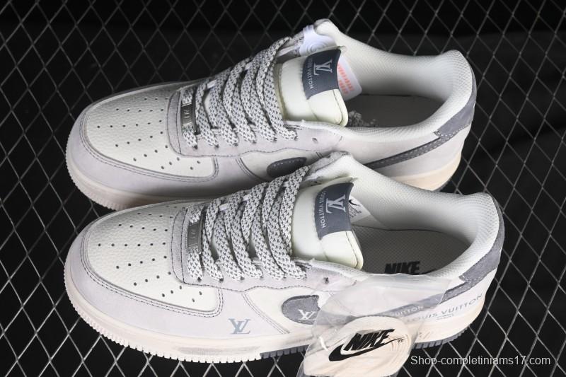 Nike Air Force 1'07 Low LV Collaboration Dual-Tone Gray Graffiti Casual Sneakers - CX5050-Y07