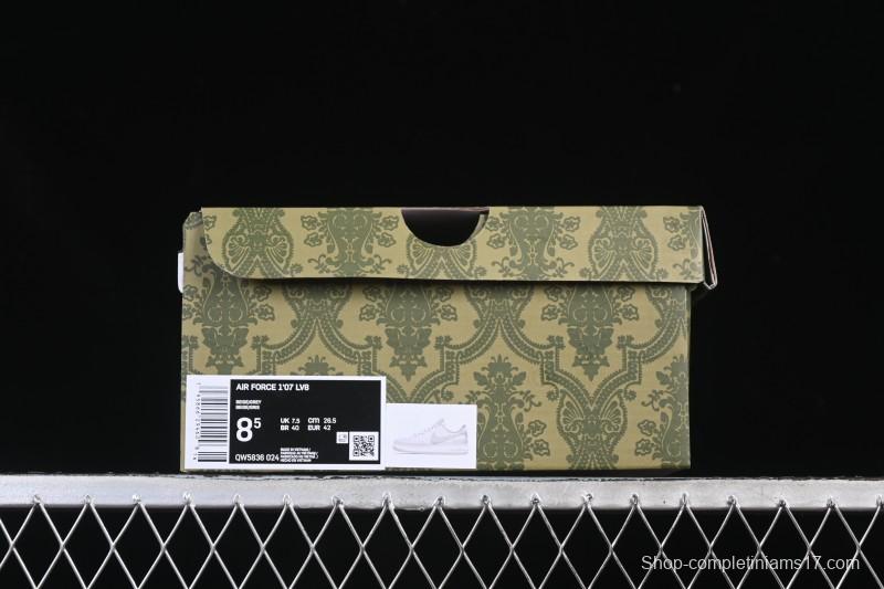 Nike Air Force 1 '07 Low Gucci Collaboration Ghost Face Beige Gray Casual Sneakers - QW5836-024