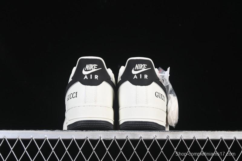 Nike Air Force 1'07 Low Gucci Collaboration White Gray Black Casual Sneakers - YF9511-808