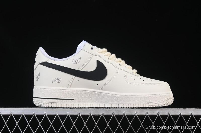 Nike Air Force 1 '07 Low Casual Sneakers in White Black - ZH0318-128