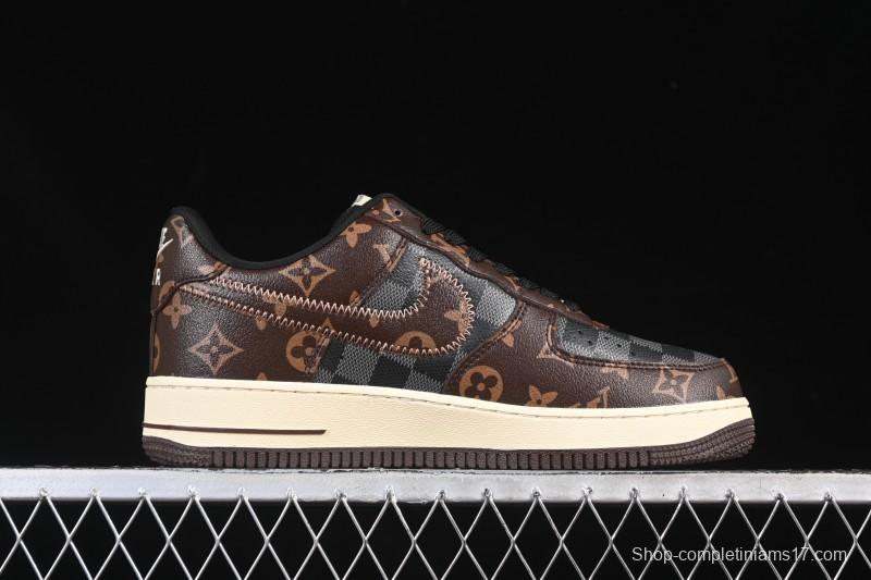 Nike Air Force 1 '07 Low LV Collaboration Coffee Gray Casual Sneakers - SC0601-563