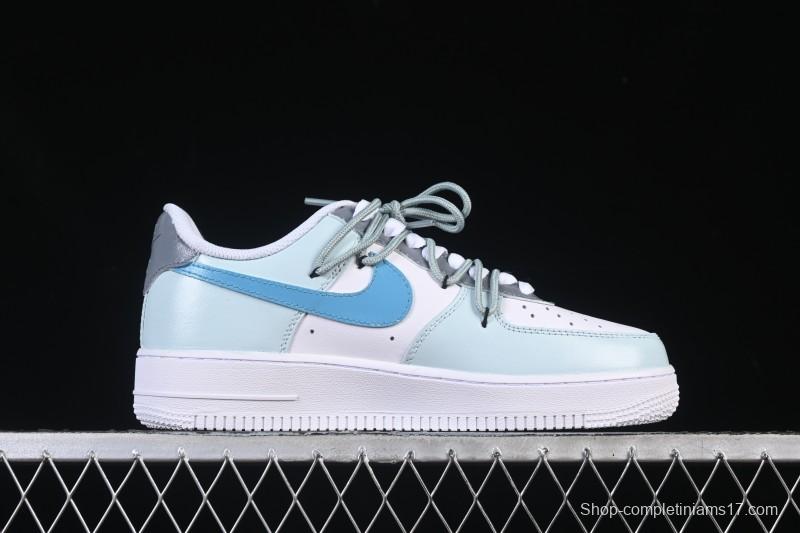 Nike Air Force 1'07 Low Grey Tune Era Hand-Painted Graffiti Casual Sneakers - LJ8822-202