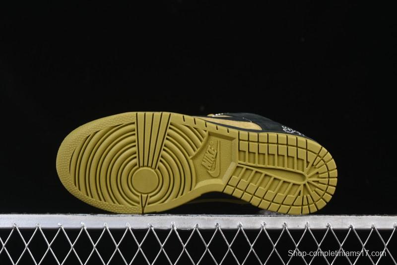 Nike Supreme Dunk SB Dunk Low Brown Yellow Casual Skate Shoes - HQ8487-300