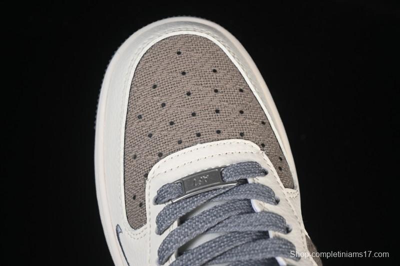 Nike Air Force 1 '07 Low Supreme Collaboration Beige Canvas Casual Sneakers - XX3168-210