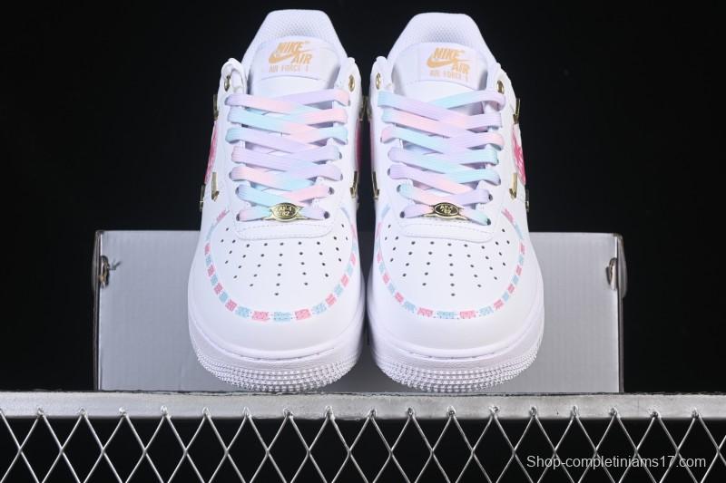 Nike Air Force 1'07 Low Four Hook Rainbow Cake Casual Sneakers - ZH0316-115