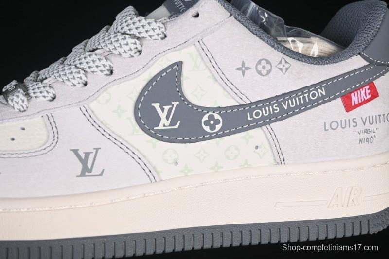 Nike Air Force 1 '07 Low LV Collaboration Grey Hook Woven Label Casual Sneakers - CX5050-Y25