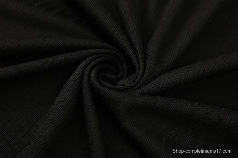 Player Version 25/26 France Black Half Zipper Jacket+Long Pants