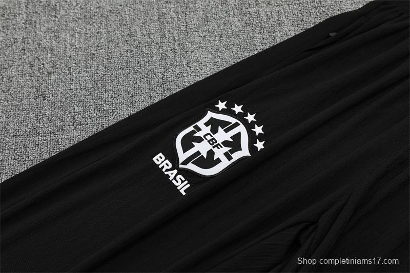 Player Version 25/26 Brazil Orange Half Zipper Jacket+Long Pants