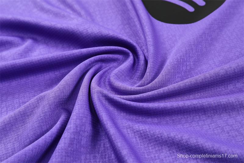 25/26 Barcelona Purple Joint Edition with XS Short Sleeve+Soccer Shorts