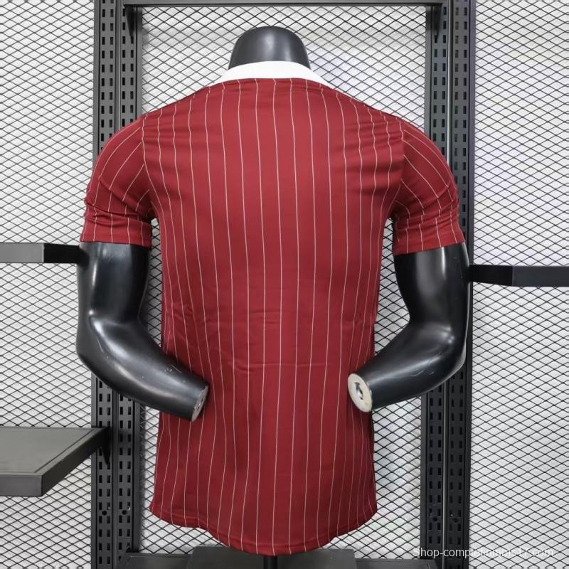 Player Version 25/26 Ajax Wine Adidas Original Casual Jersey