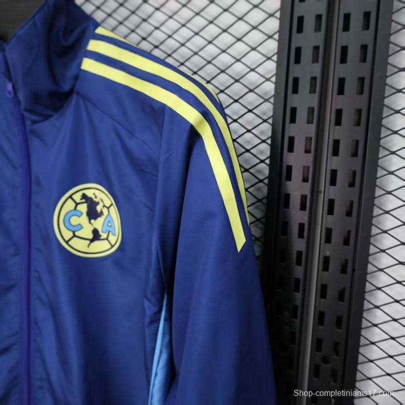 25/26 Club America Blue Windbreaker (with Inner Lining)
