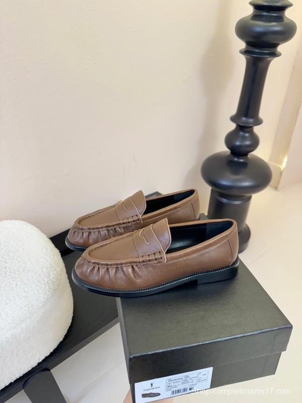 Saint Laurent Classic Loafer Leather Shoes - KFY00350