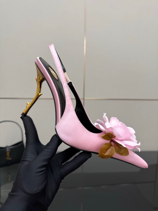 Saint Laurent 25FW Spring Collection Rose Thorn High Heels - KFY00320