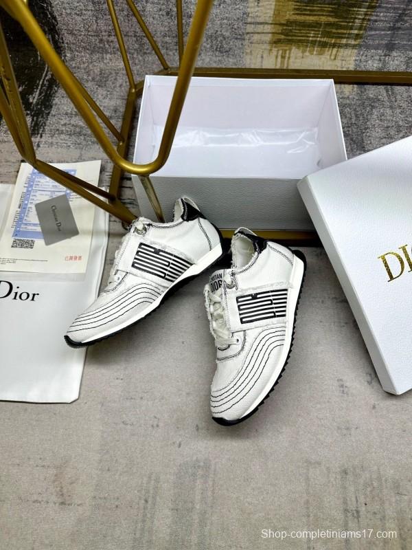 Dior Fall 2025/SS Classic Retro Canvas Sneakers with Fringe Details - LY00270