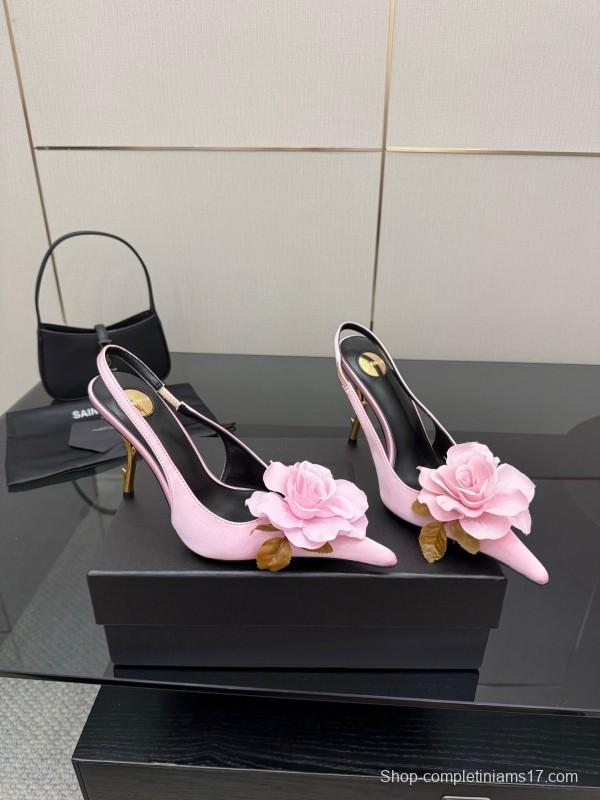 Saint Laurent 25FW Spring Collection Rose Thorn High Heels - KFY00320