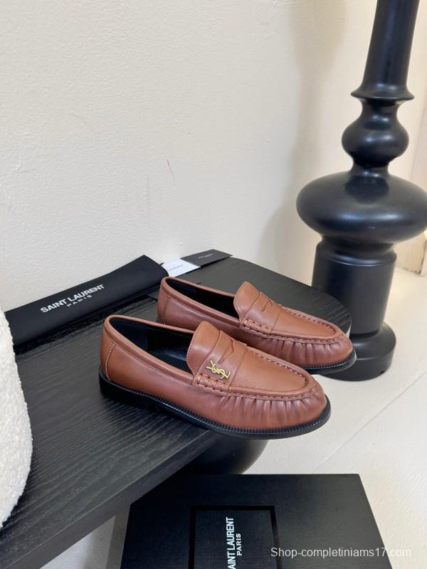 Saint Laurent Classic Loafer Leather Shoes - KFY00350