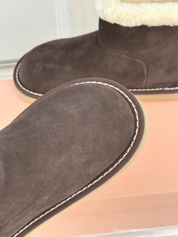 Miu Miu Retro Shearling Platform Snow Boots - KFY00300