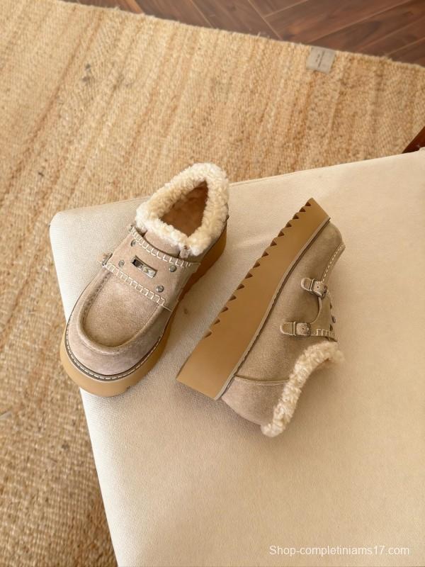SugarSu Retro Platform Snow Boots Chunky Sole Casual Shoes - KFY00270