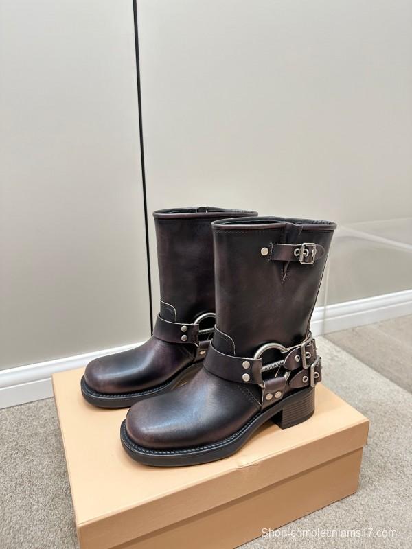 Miu Miu Fall/Winter 2025 Limited Edition Punk Style Martin Boots - LY00500
