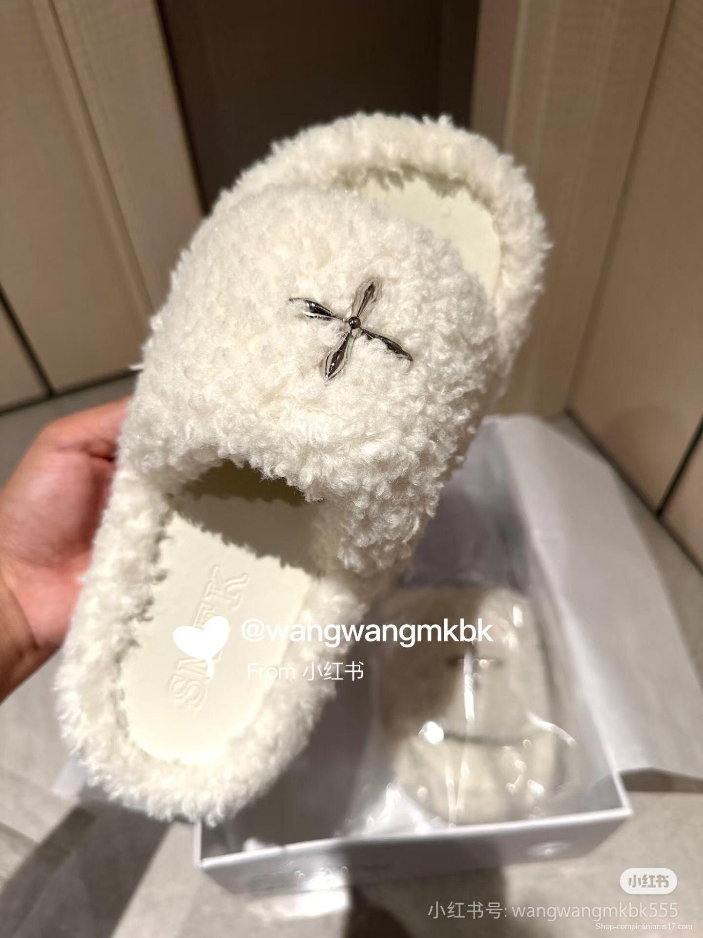 Adidas 2025 SS SMFK Fur Slippers Latest Popular Cross Pattern - KFY00230
