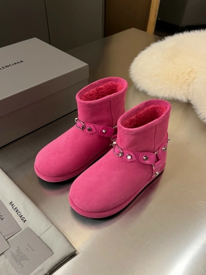 Balenciaga Fall Winter New Buckle Studded Snow Boots - LY00300