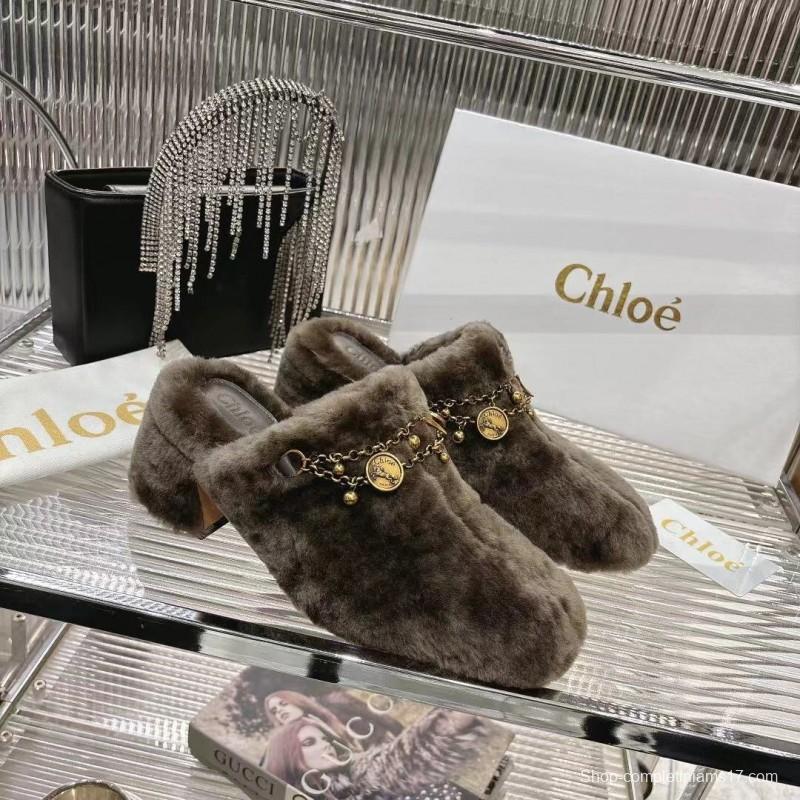 Chloe 2025/SS Genuine Fur Slides - LY00320