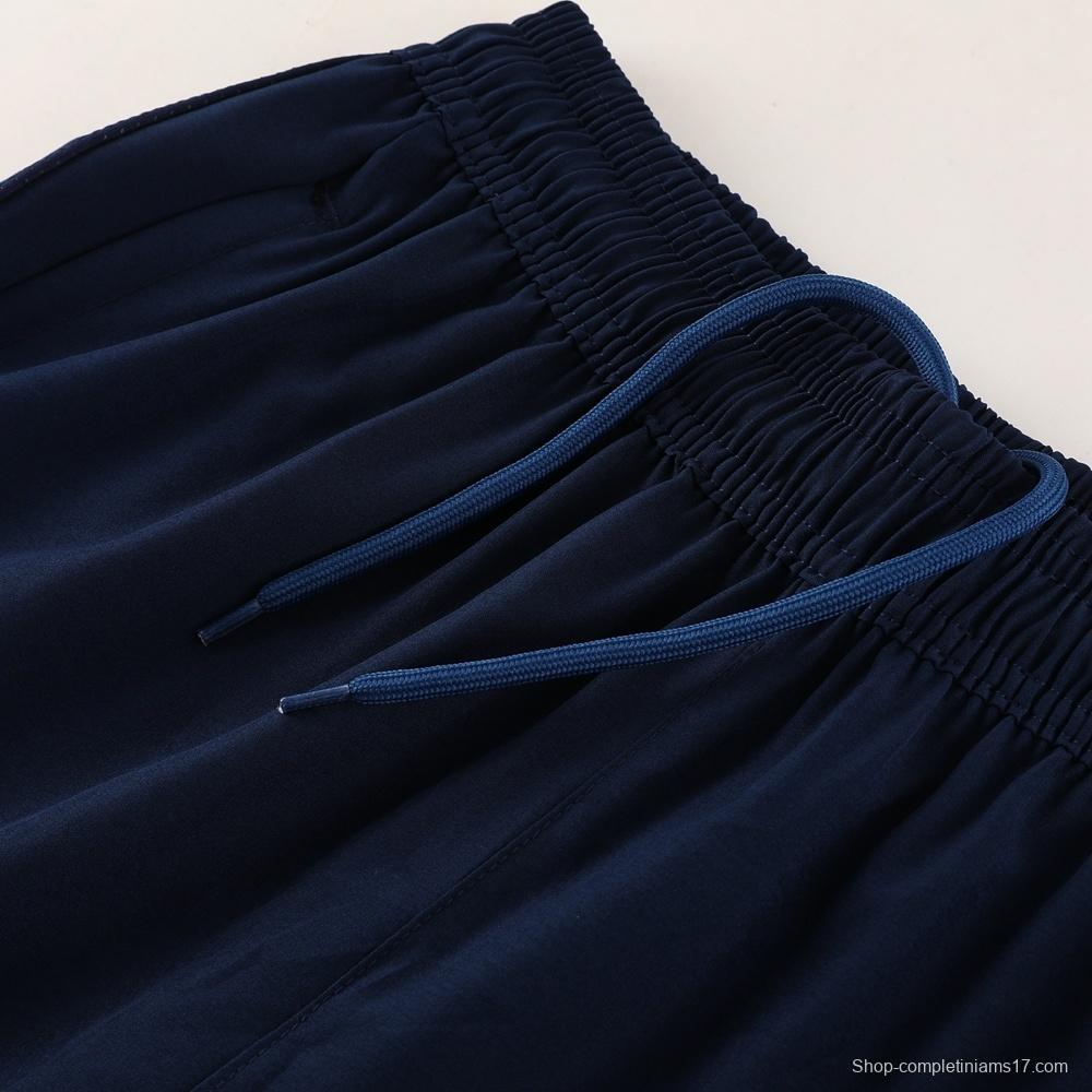 2025 Adidas Royal Blue Half Zipper Jacket+Long Pants S-2XL