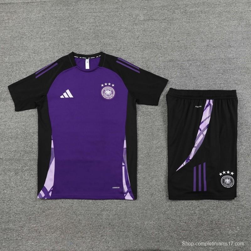 2025 Germany Purple Short Sleeve+Soccer Shorts