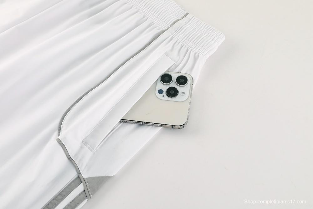 25/26 Real Madrid White Half Zipper Jacket+Long Pants S-3XL