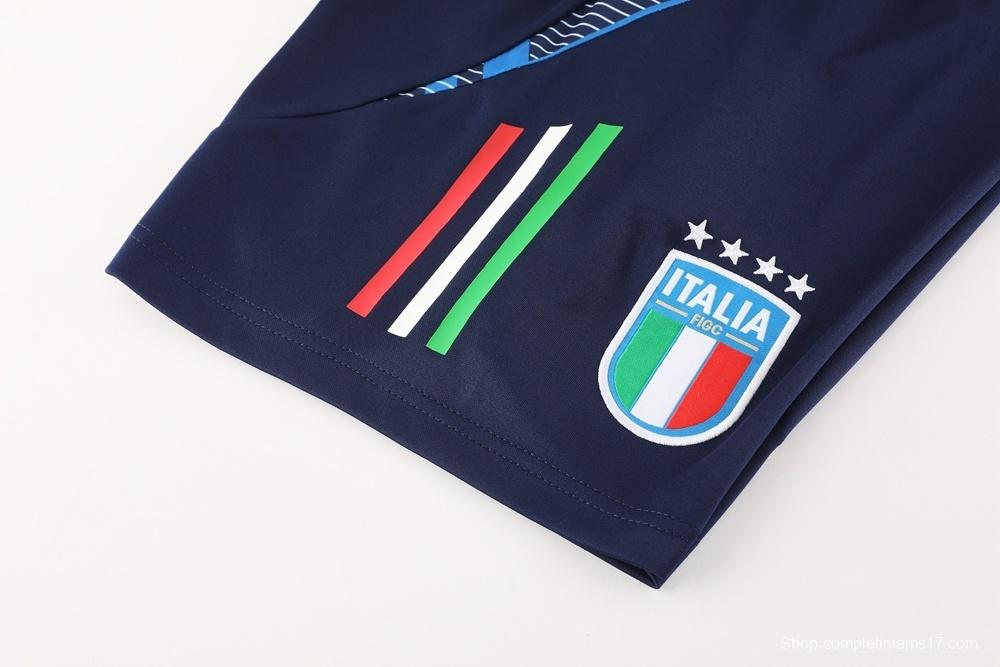2025 Italy Royal Blue Short Sleeve+Soccer Shorts