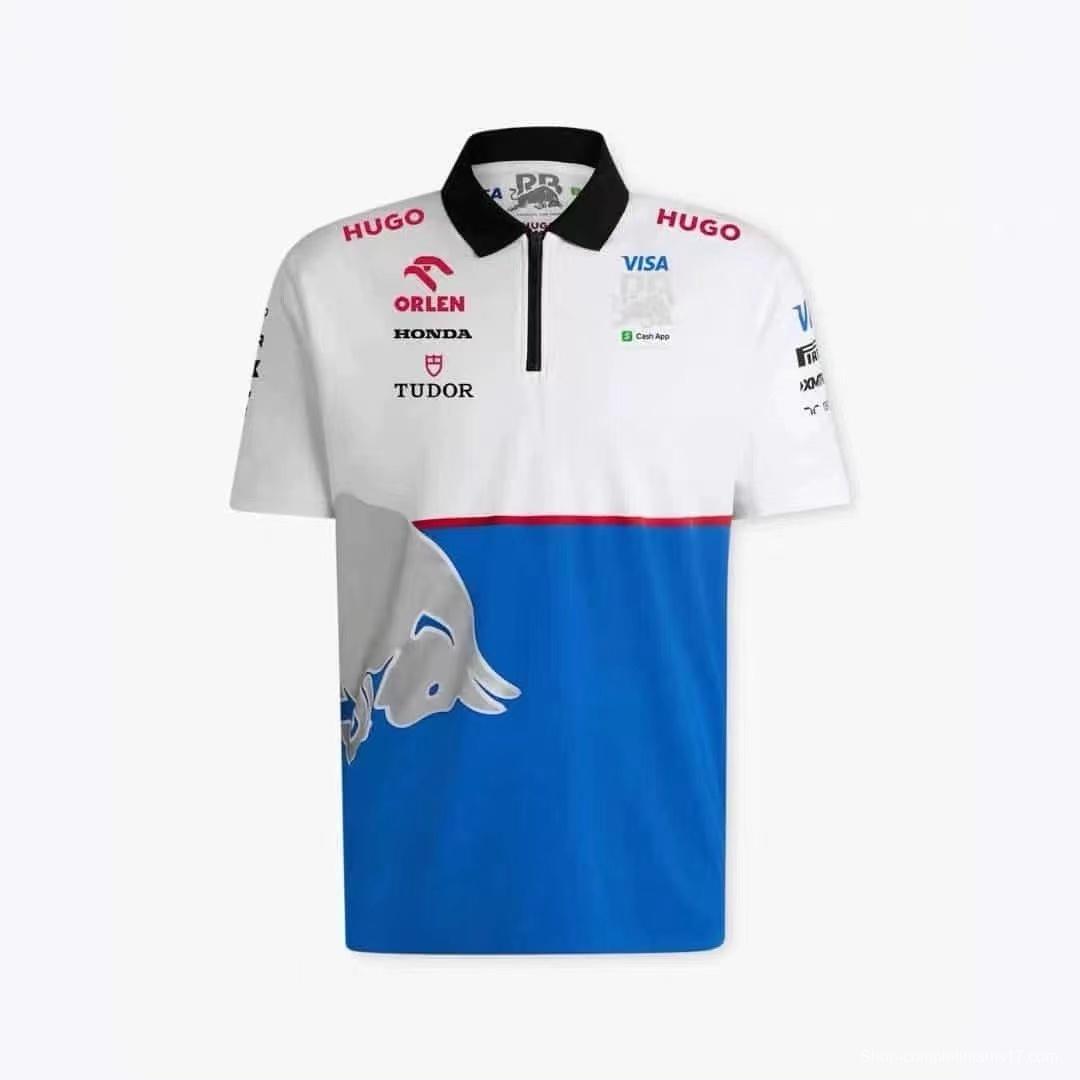 2025 F1 Red Bull Racing White and Blue with Red Bull Logo Jersey