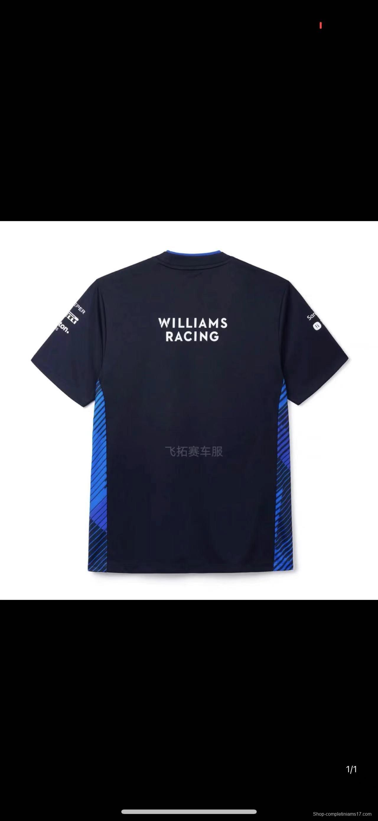 2025 F1 Williams Racing Navy Blue with Blue Diagonal Stripe Team Shirt