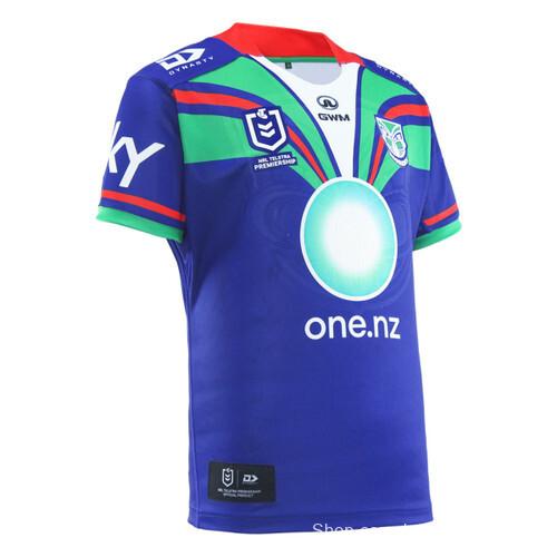 25/26 New Zealand Warriors Navy Blue with Green and Red Diagonal Stripes and Circular Gradient Heritage Jersey