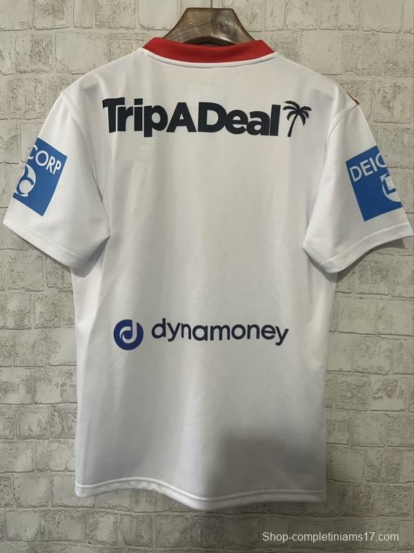 25/26 St George Illawarra Dragons White with Red V Jersey