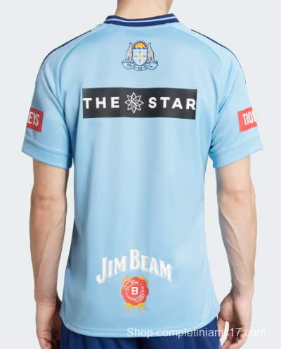 2026 NSW Blues Sky Blue to Navy Blue Gradient with Diamond Pattern Jersey