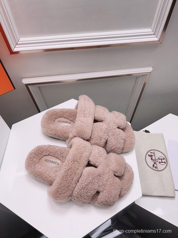 H Erijus Shoes 2025/SS Teddy Wool Slippers - LY00270