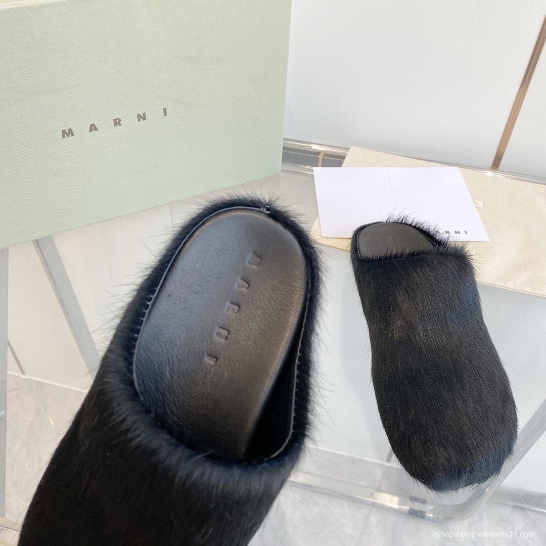 Marni 2025/SS Horsehair Loafer Shoes - LY00