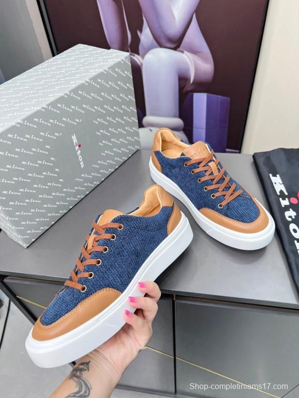 Kiton 2025/SS Tie-Detail Old Money Style Casual Men's Shoes - KFY00320