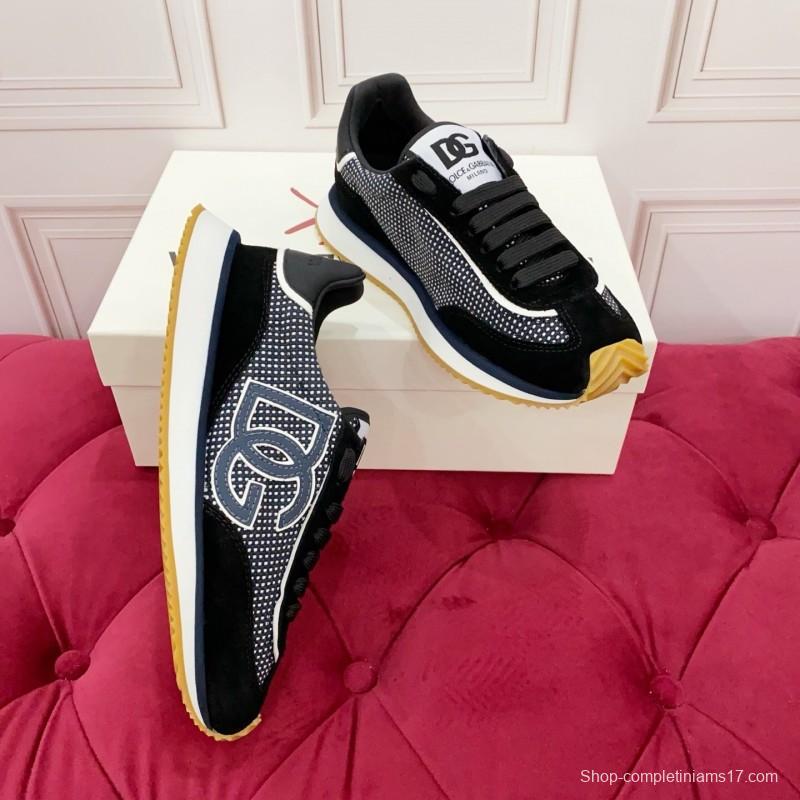 Dolce & Gabbana 2025 Spring Summer Collection Luxury Embroidered Logo Sneakers - AS00300