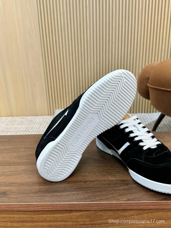 TOM FORD 2025 SS Tom Casual Shoes with Classic Color Blocking and Imported Leather Insole - AS00350