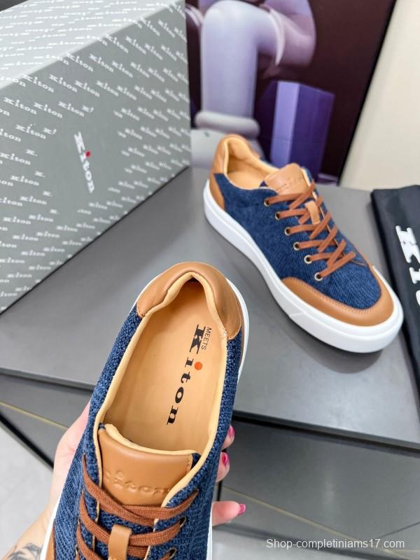 Kiton 2025/SS Tie-Detail Old Money Style Casual Men's Shoes - KFY00320